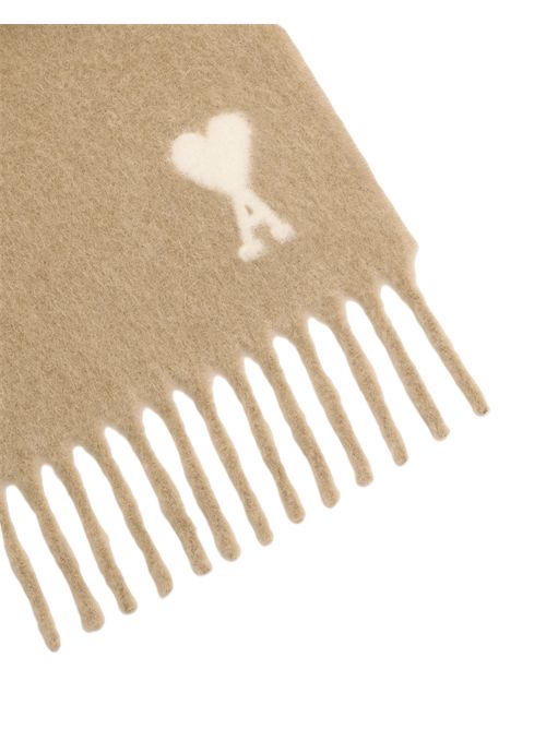Sciarpa oversize in alpaca e pura lana. Ami Paris | USF673.AW0004.A184 BEIGE MASTIC